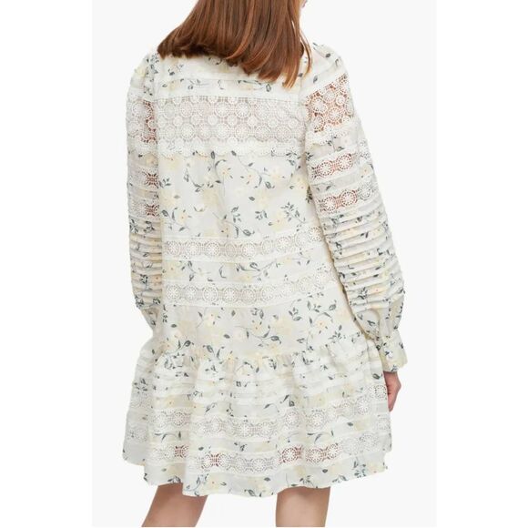 En Saison Lou Lou Floral Lace Long Sleeve Minidress Size Small - Picture 2 of 5